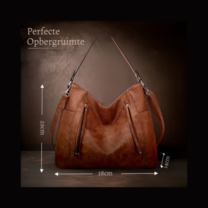 Genuine Leather Handbag for Women – Elegant Spacious Shoulder Bag