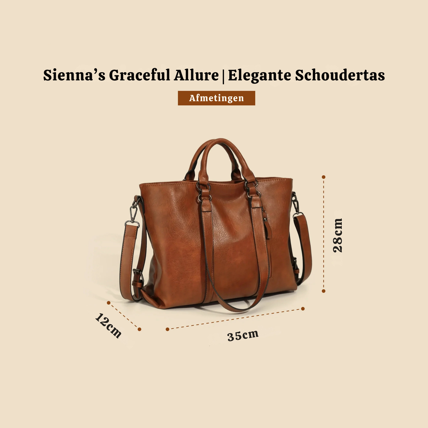 Genuine Leather Shoulder Bag for Women – Soft Everyday Handbag | Sienna