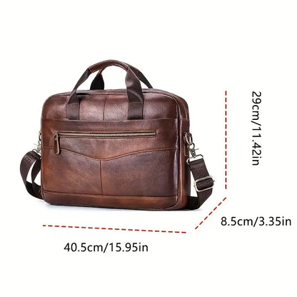 Genuine Leather Crossbody Shoulder Bag – Vintage Messenger Bag