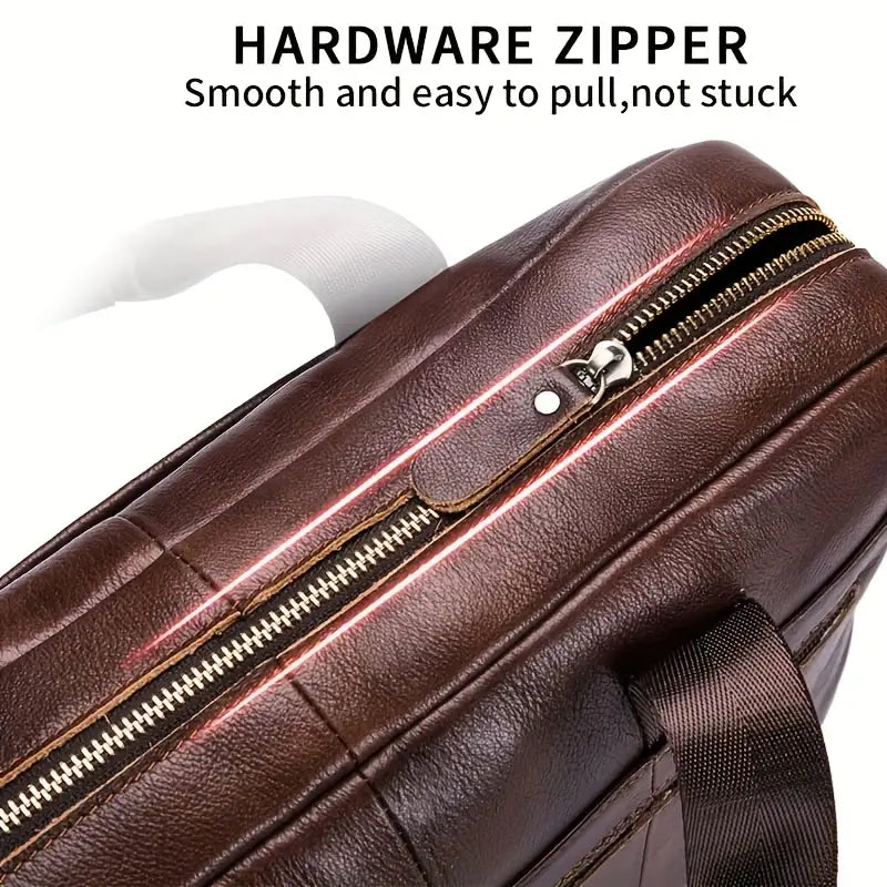 Genuine Leather Crossbody Shoulder Bag – Vintage Messenger Bag