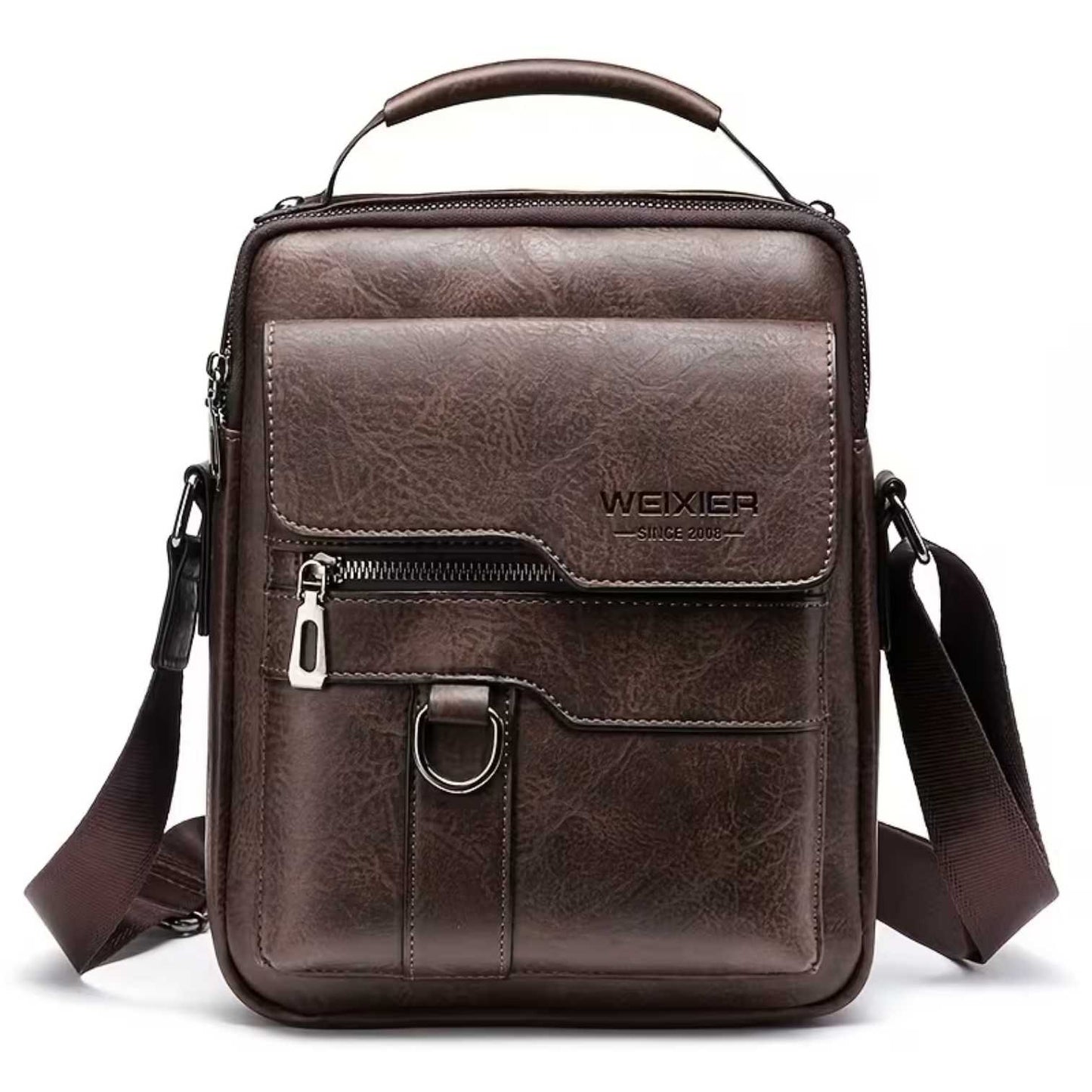 Genuine Leather Shoulder Bag – Sturdy Vintage Crossbody Bag