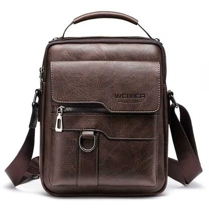 Genuine Leather Shoulder Bag – Sturdy Vintage Crossbody Bag