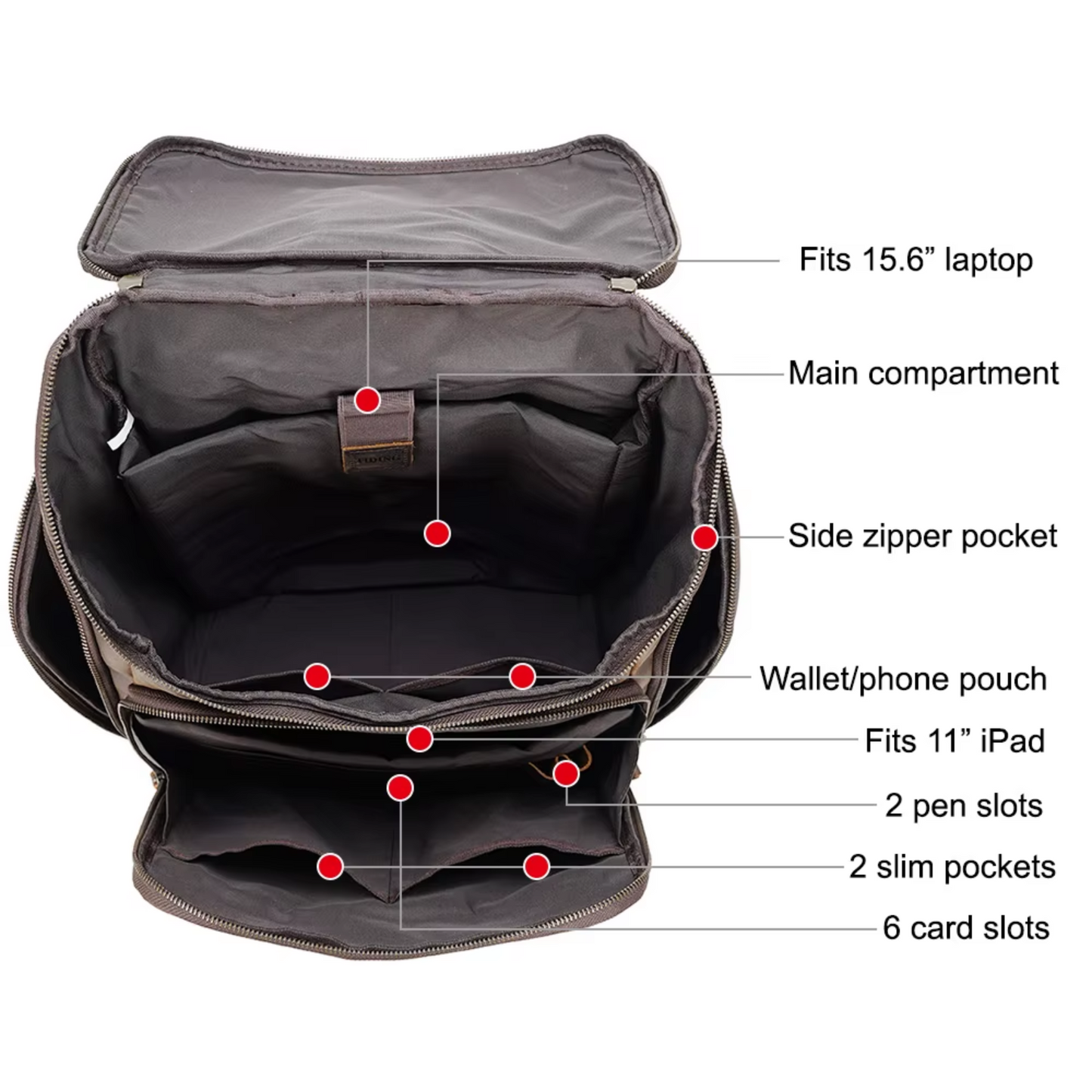 Genuine Leather Laptop Backpack for Men – Vintage Crazy Horse Rucksack | Nicholas