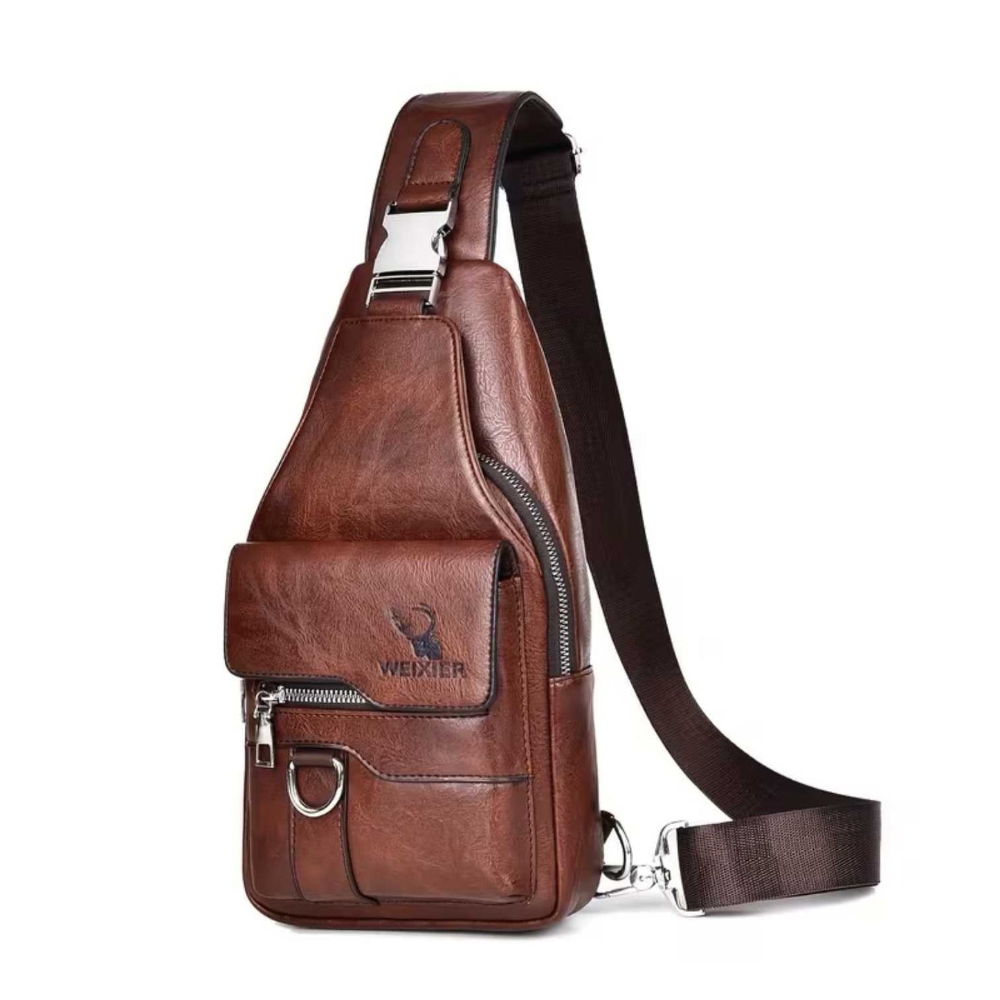 Genuine Leather Shoulder Bag for Men – Durable Everyday Crossbody Bag | Lars