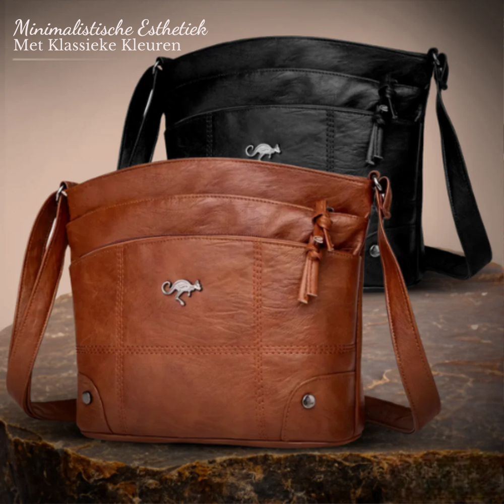Genuine Leather Shoulder Bag for Women – Simple Everyday Handbag