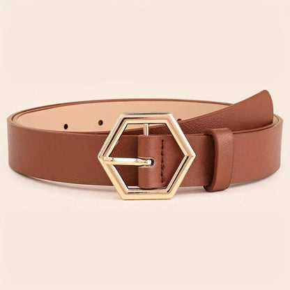 Genuine Leather Belt for Women – Classic Slim Ladies Belt