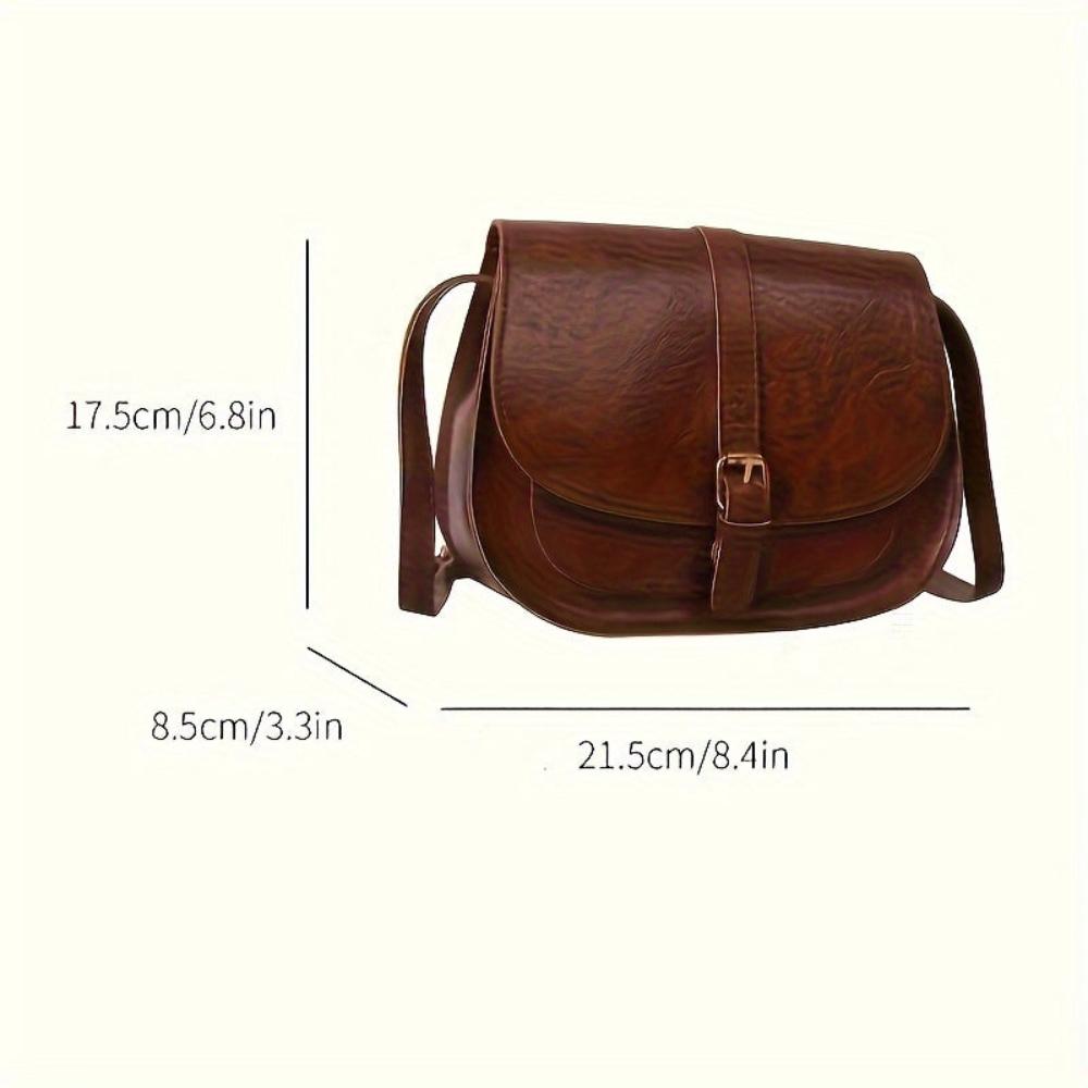 Genuine Leather Saddle Bag for Women – Compact Crossbody Bag