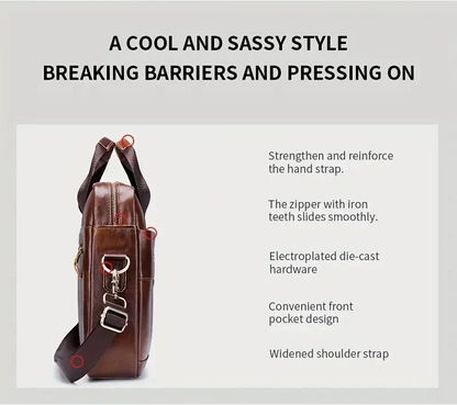 Genuine Leather Shoulder Bag – Compact Vintage Crossbody Bag | Tyler