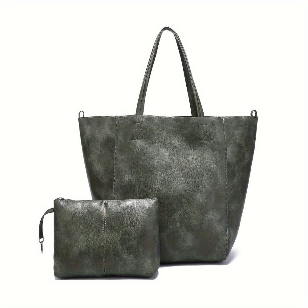 Large Tote Bag for Women – Soft Faux Leather Shoulder Bag with Pouch | Renée