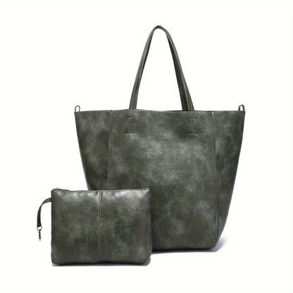 Large Tote Bag for Women – Soft Faux Leather Shoulder Bag with Pouch | Renée