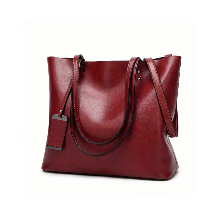 Genuine Leather Laptop Tote Bag for Women – Spacious Hands-Free Work Bag | Mira