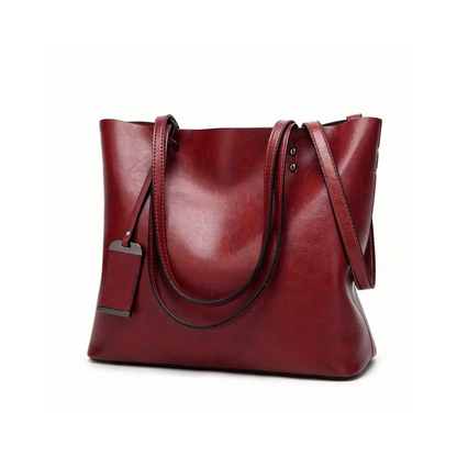 Genuine Leather Laptop Tote Bag for Women – Spacious Hands-Free Work Bag | Mira
