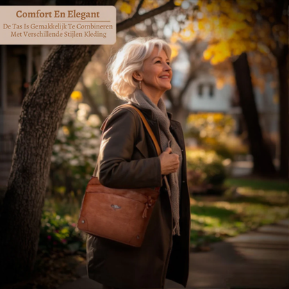 Genuine Leather Shoulder Bag for Women – Simple Everyday Handbag | Alina