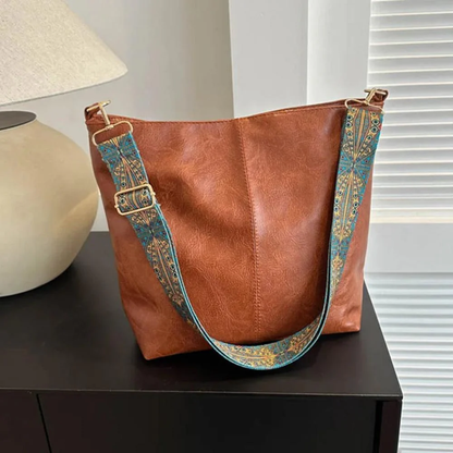 Genuine Leather Work Tote Bag for Women – Spacious Bag with Compartments | Chelsey