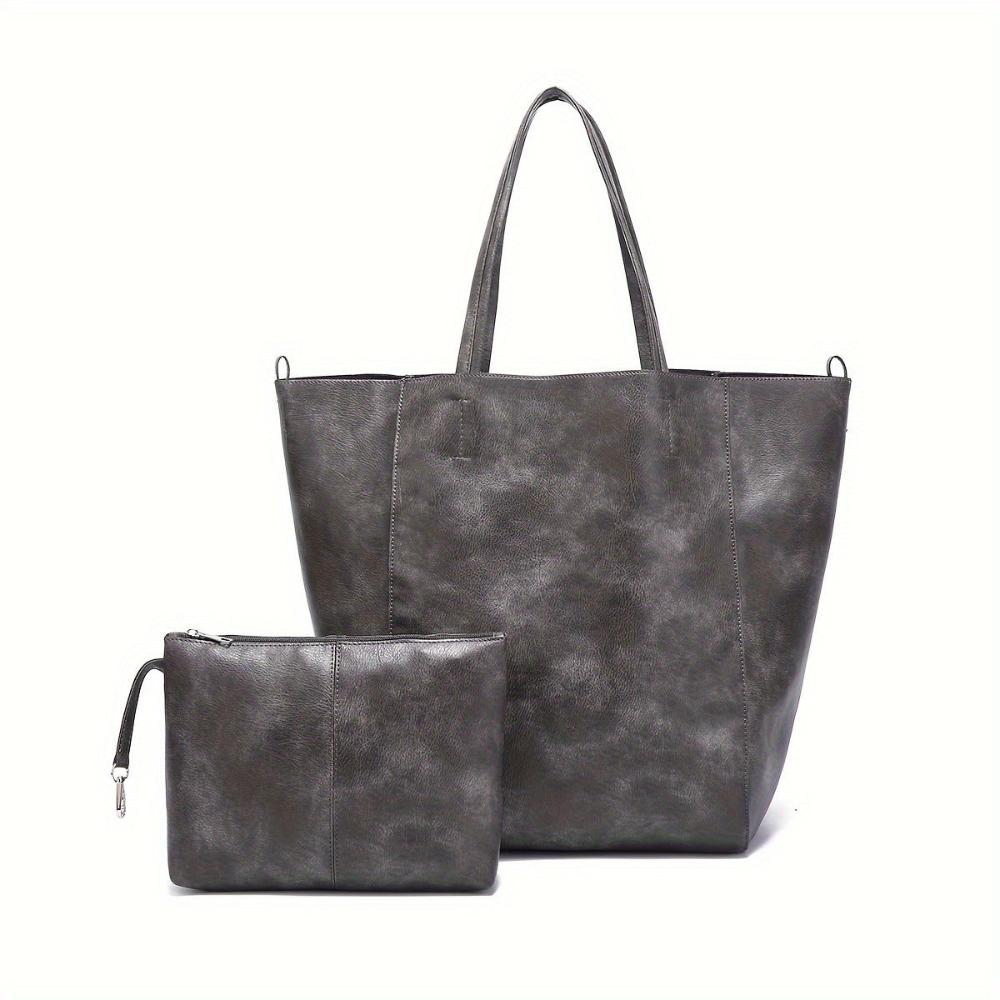 Large Tote Bag for Women – Soft Faux Leather Shoulder Bag with Pouch | Renée