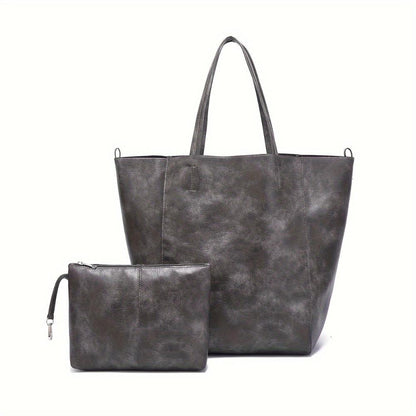 Large Tote Bag for Women – Soft Faux Leather Shoulder Bag with Pouch | Renée