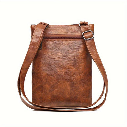 Genuine Leather Shoulder Bag for Women – Slim Vintage Handbag | Lina