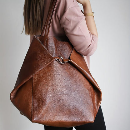 Large Tote Bag for Women – Soft Faux Leather Shoulder Bag with Pouch | Renée