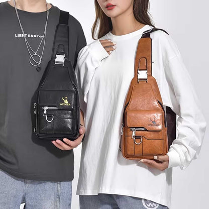 Genuine Leather Shoulder Bag for Men – Durable Everyday Crossbody Bag | Lars