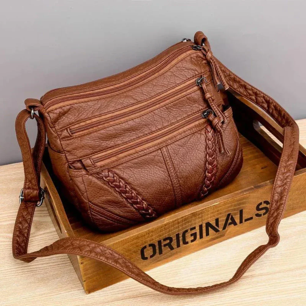 Genuine Leather Handbag for Women – Light Practical Everyday Bag