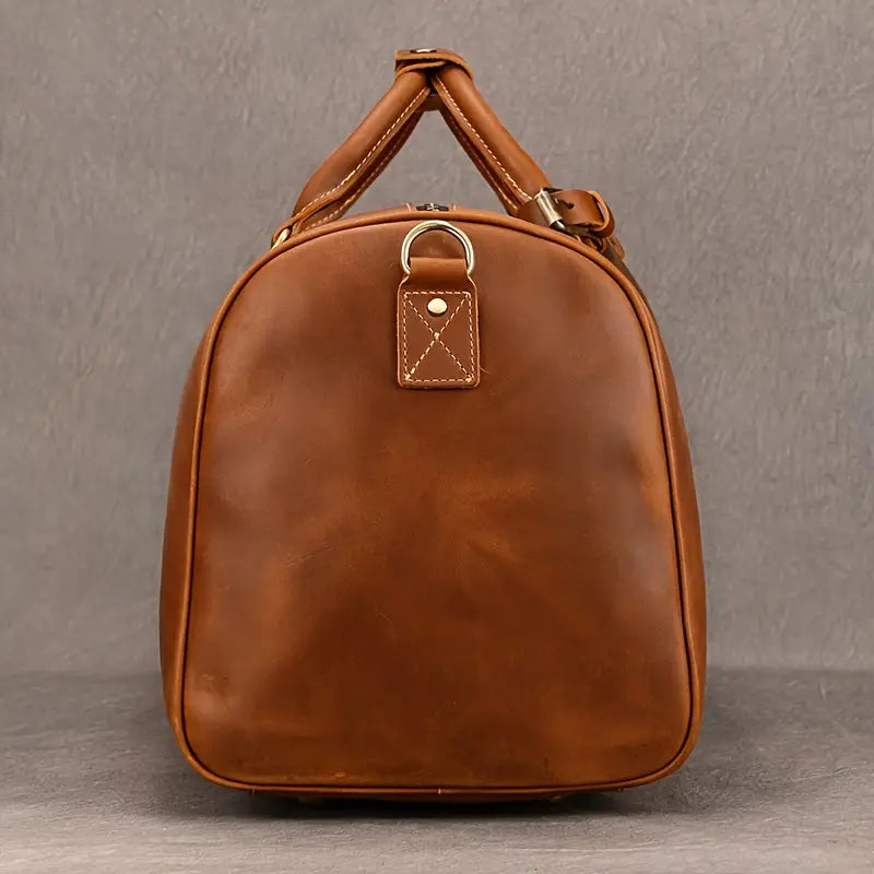 Genuine Leather Travel Bag – Large Weekender Holdall