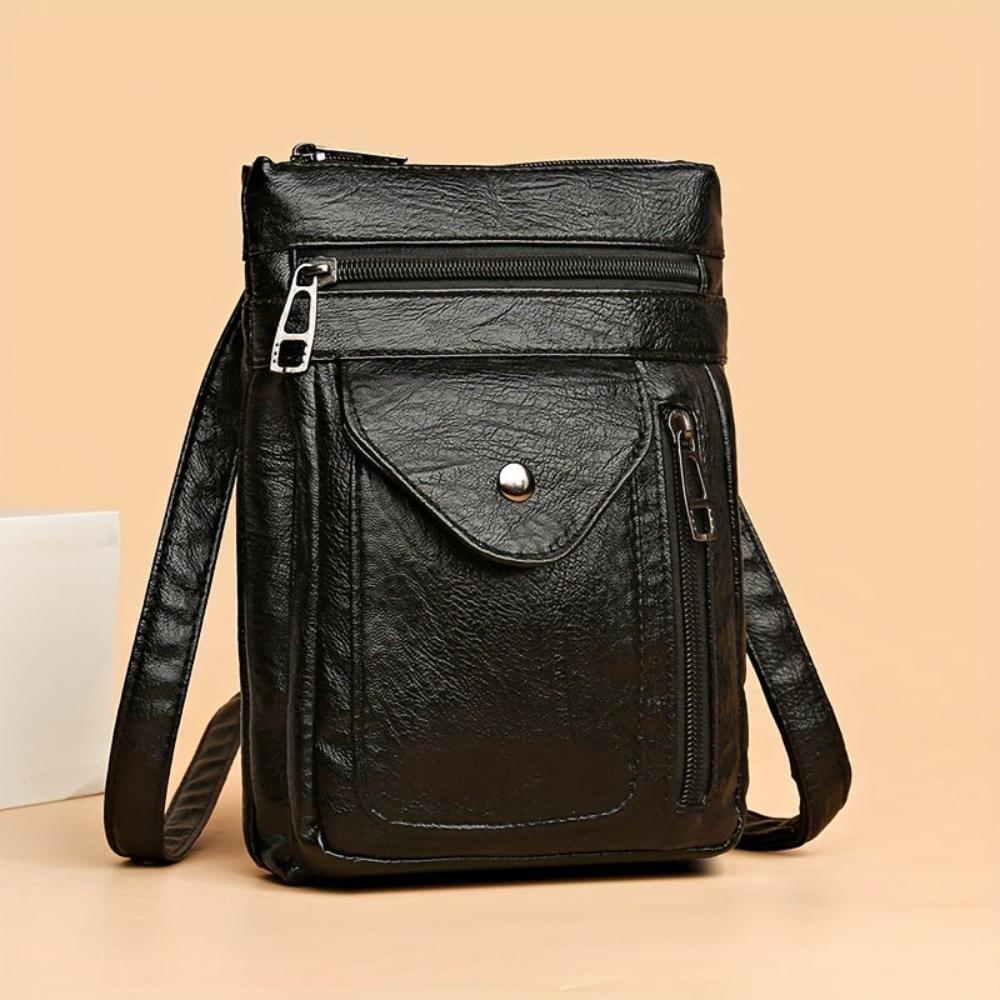 Genuine Leather Shoulder Bag for Women – Slim Vintage Handbag | Lina