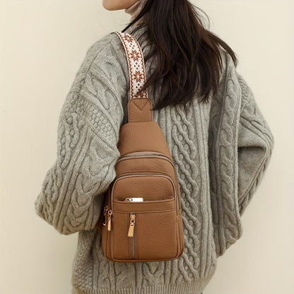 Genuine Leather Shoulder Bag for Women – Compact Crossbody Handbag | Hazel