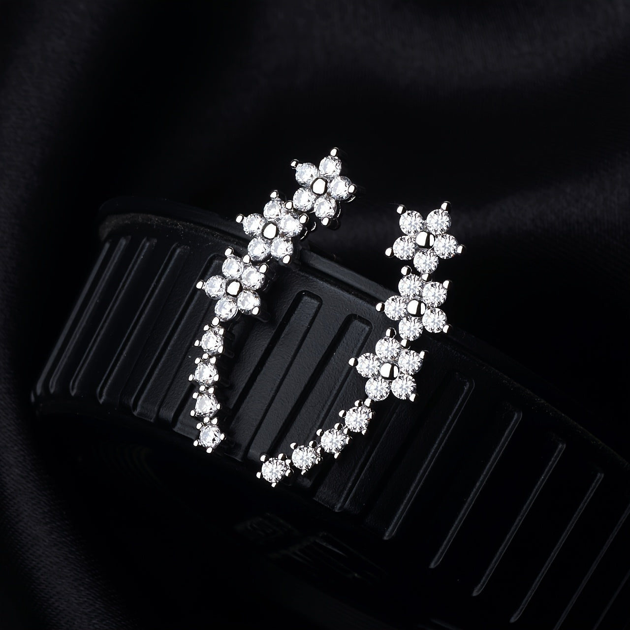 Timeless Floral Ear Climbers – Rose Gold, Silver or Gold