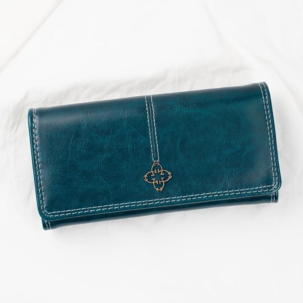Genuine Leather Purse for Women – Large Wallet with Card Organiser