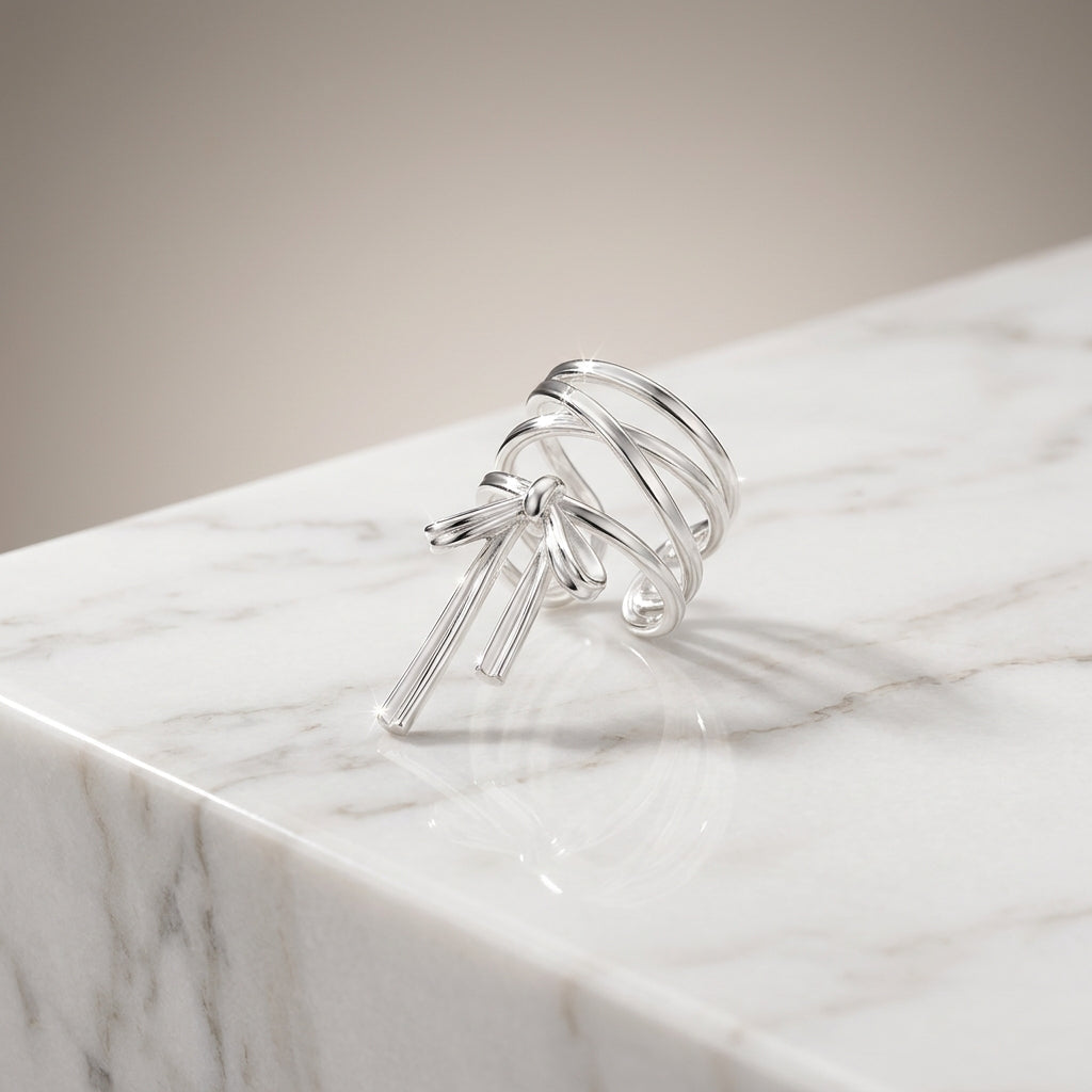 Poppy Mini Bow Ear Cuff – No Piercing Needed