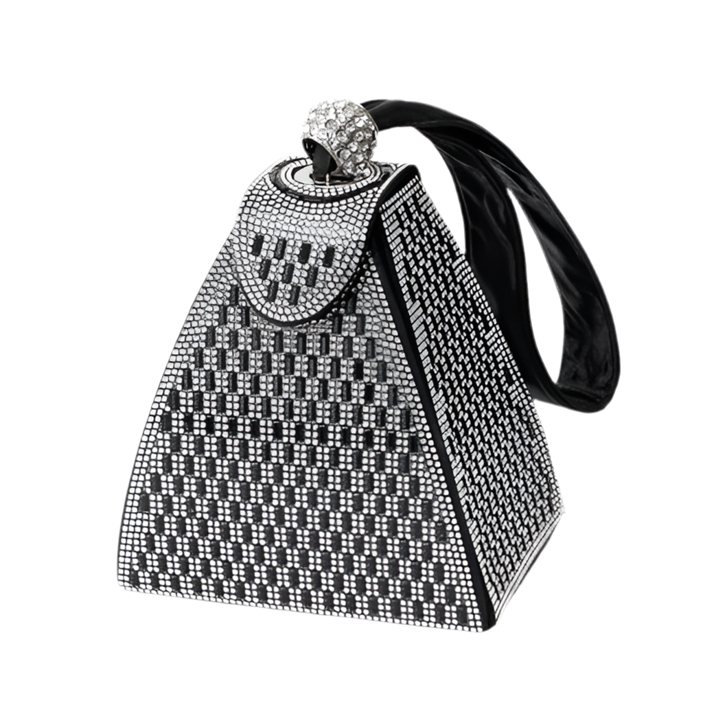 Rhinestone PU Leather Mini Tote Bag for Women – Crossbody Evening Bag