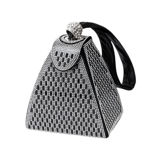 Rhinestone PU Leather Mini Tote Bag for Women – Crossbody Evening Bag | Serena