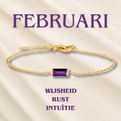 Heartline Birthstone Bracelet – Personalised by Birth Month