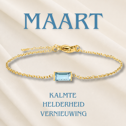 Heartline Birthstone Bracelet – Personalised by Birth Month