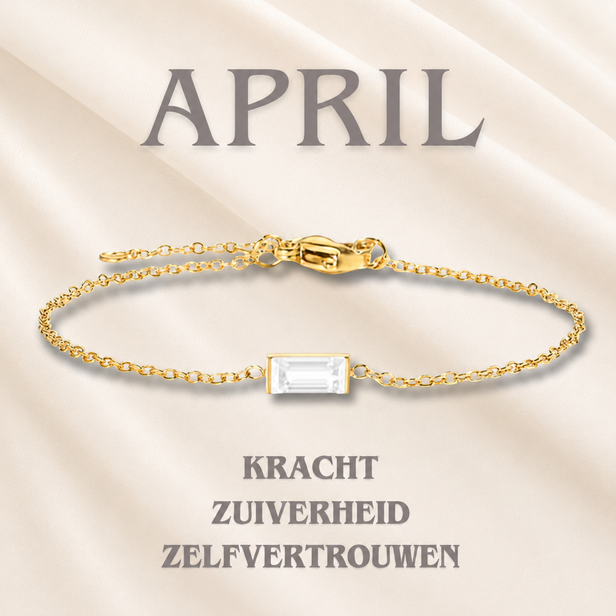 Heartline Birthstone Bracelet – Personalised by Birth Month