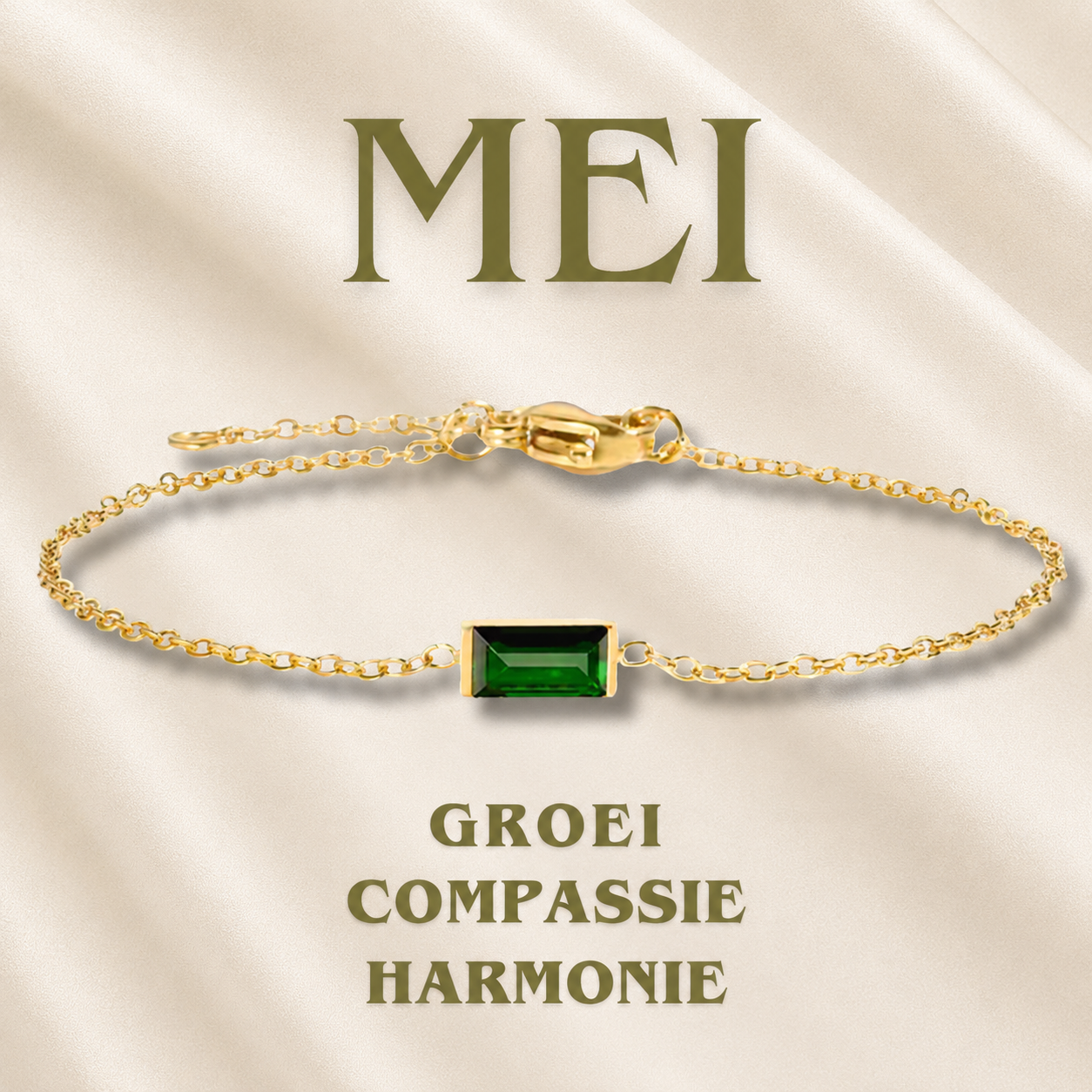 Heartline Birthstone Bracelet – Personalised by Birth Month