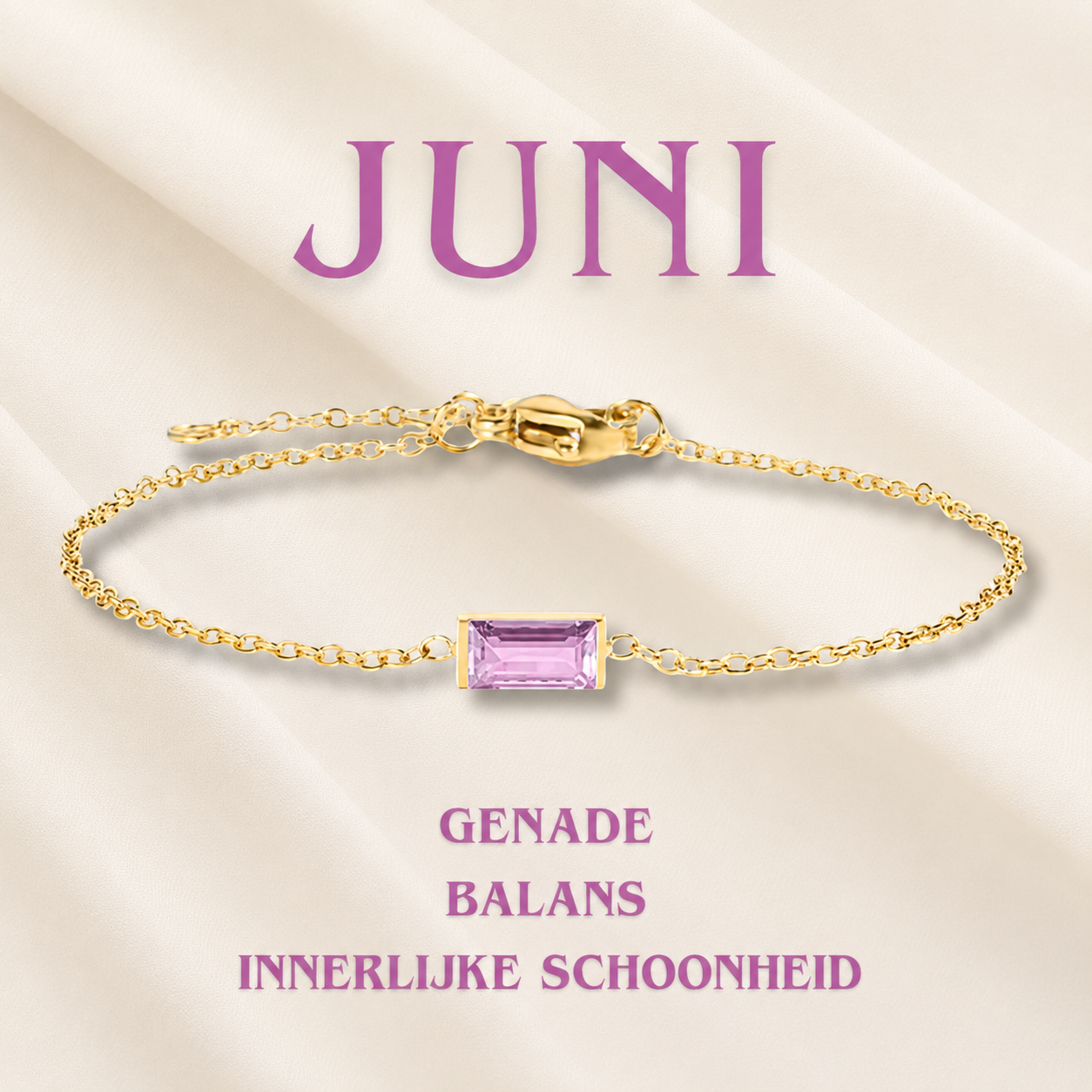 Heartline Birthstone Bracelet – Personalised by Birth Month