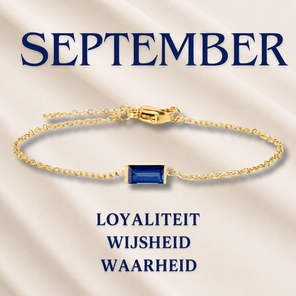 Heartline Birthstone Bracelet – Personalised by Birth Month