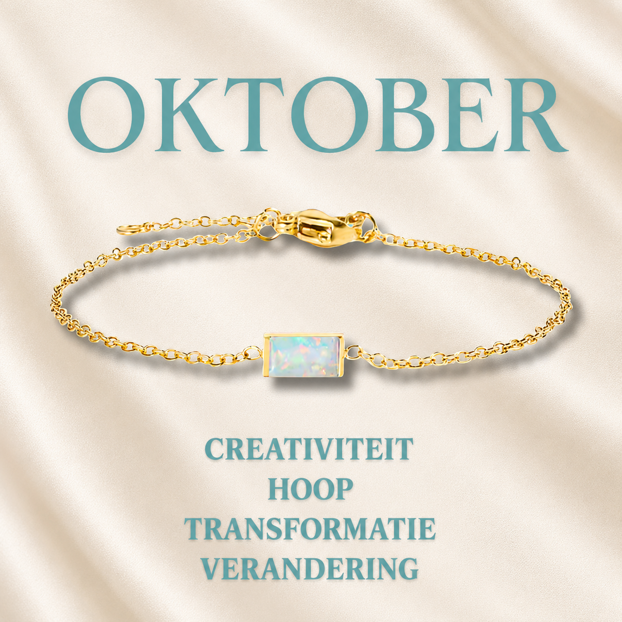 Heartline Birthstone Bracelet – Personalised by Birth Month
