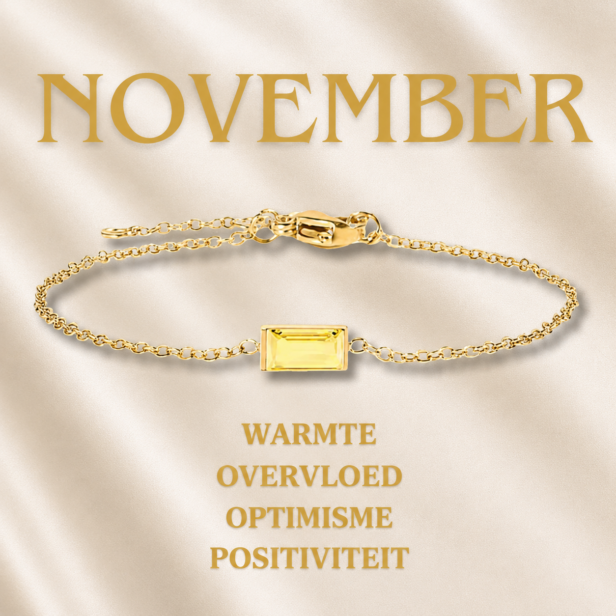 Heartline Birthstone Bracelet – Personalised by Birth Month
