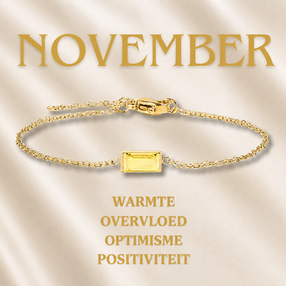 Heartline Birthstone Bracelet – Personalised by Birth Month