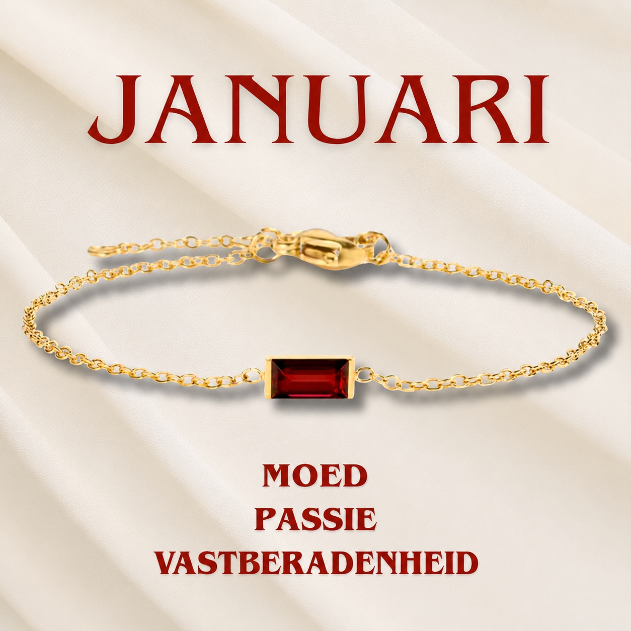 Heartline Birthstone Bracelet – Personalised by Birth Month