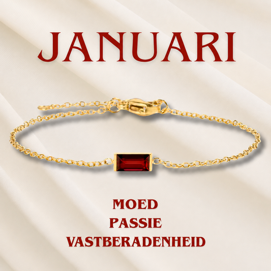 Heartline Birthstone Bracelet – Personalised by Birth Month