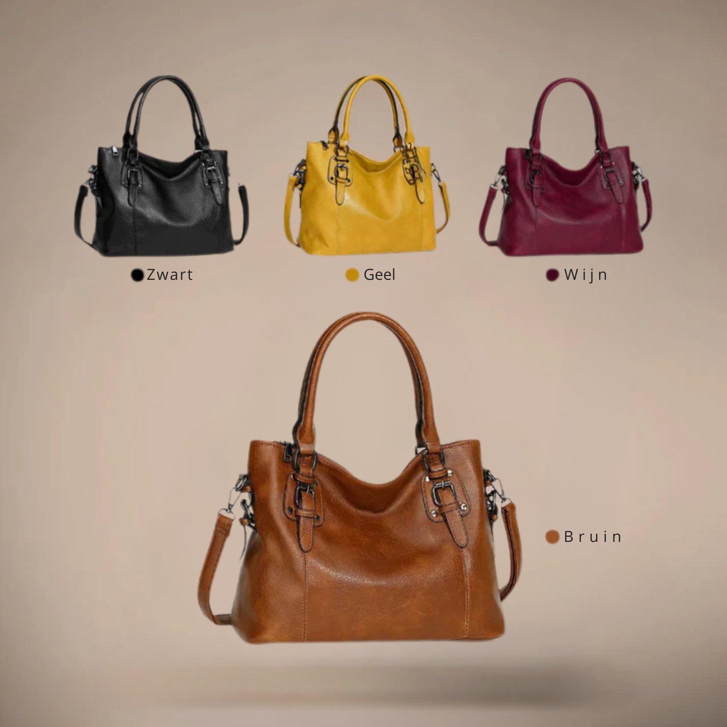 Genuine Leather Shoulder Bag for Women – Soft Everyday Handbag | Sienna