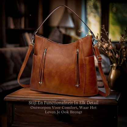 Genuine Leather Handbag for Women – Elegant Spacious Shoulder Bag