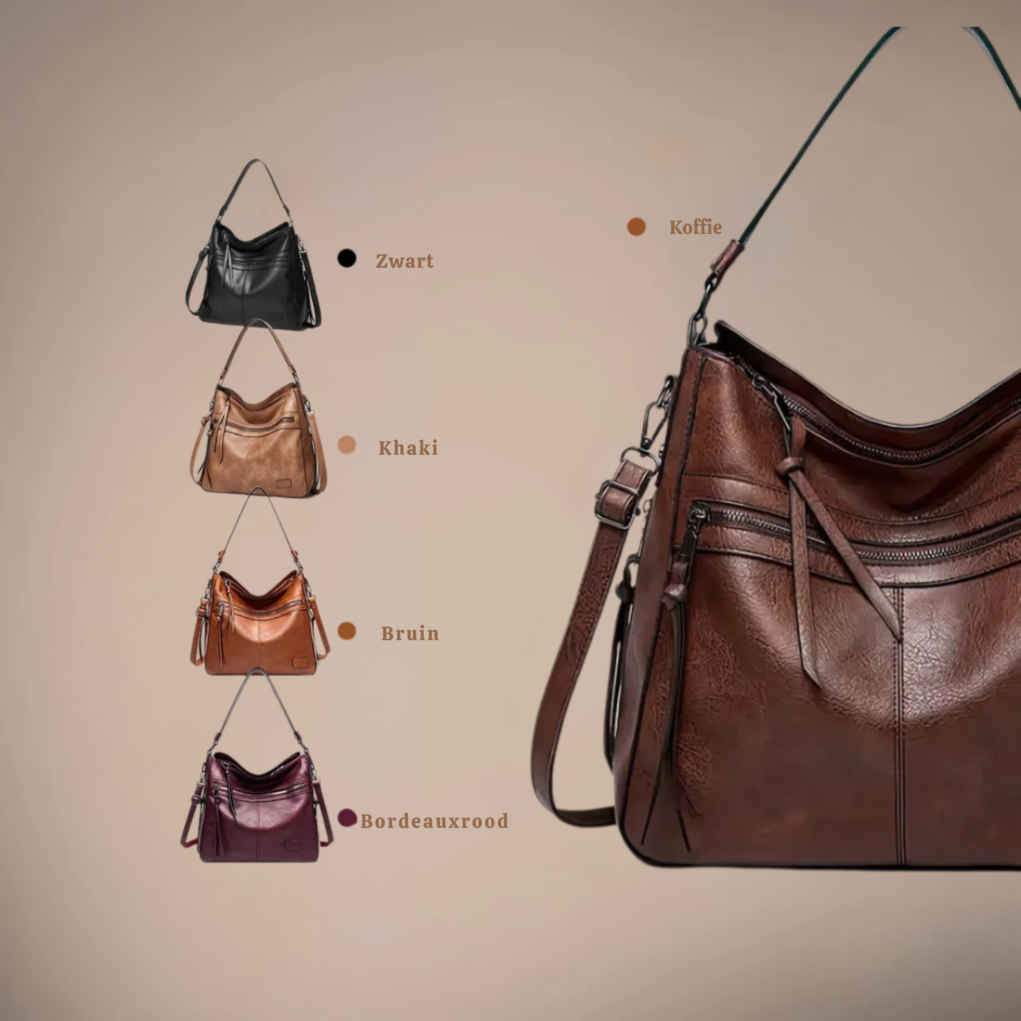 Genuine Leather Tote Bag for Women – Spacious Lightweight Everyday Bag