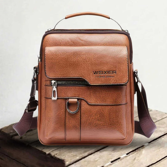 Genuine Leather Shoulder Bag – Sturdy Vintage Crossbody Bag | Milan