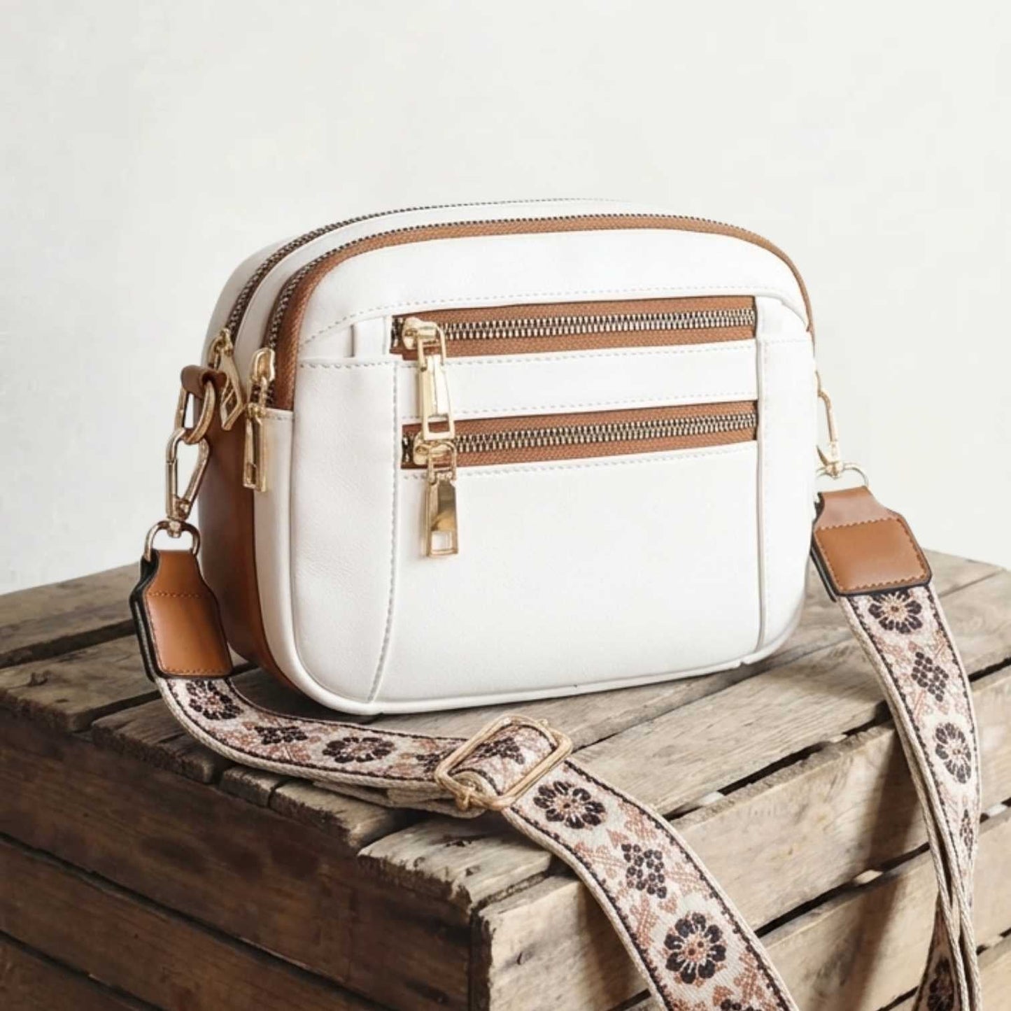 Genuine Leather Crossbody Bag for Women – Hands-Free Shoulder Bag
