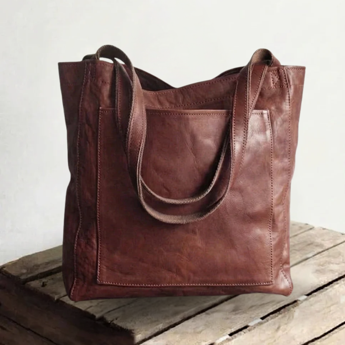 Genuine Leather Shoulder Bag for Women – Spacious Handbag with Compartments | Lorena