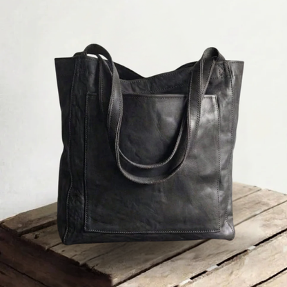 Genuine Leather Shoulder Bag for Women – Spacious Handbag with Compartments | Lorena